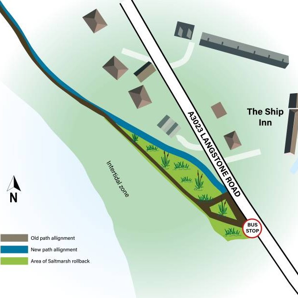 Area of saltmarsh rollback
